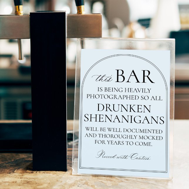 Minimal Wedding Bar Sign Humour (Creator Uploaded)
