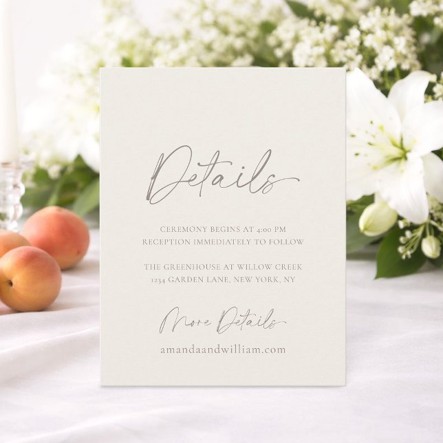 Minimal Wedding Details Card (Creator Uploaded)