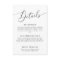 Minimal Wedding Details  Enclosure Card