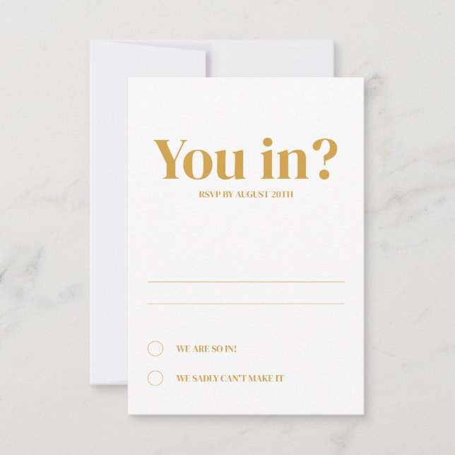 Minimal Wedding Details Invitation (Front)