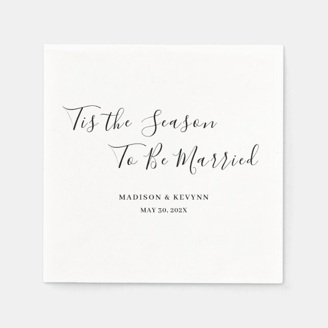 Minimal Wedding Napkins (Front)