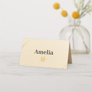 Minimal Wedding Place Card Template – Elegant