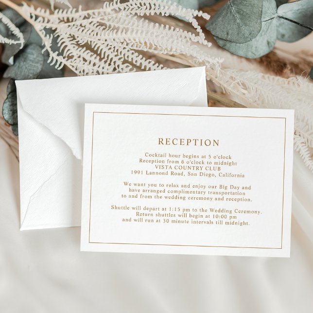 Minimal Wedding Reception Enclosure Cards (Creator Uploaded)