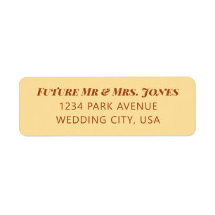 Minimal Wedding Return Address Labels Invitations