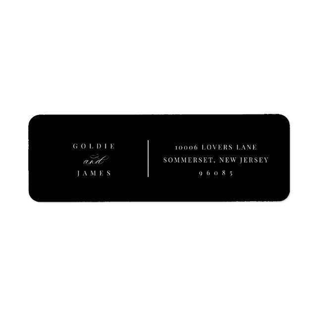 Minimal Wedding Return Address Labels Stickers  (Front)