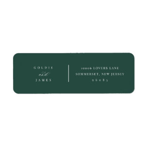 Minimal Wedding Return Address Labels Stickers 