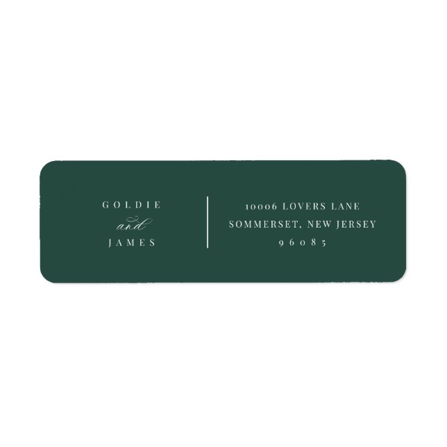 Minimal Wedding Return Address Labels Stickers  (Front)