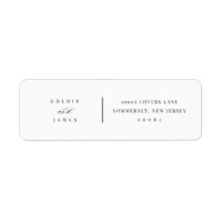 Minimal Wedding Return Address Labels Stickers