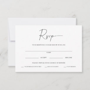 Minimal Wedding Rsvp Card