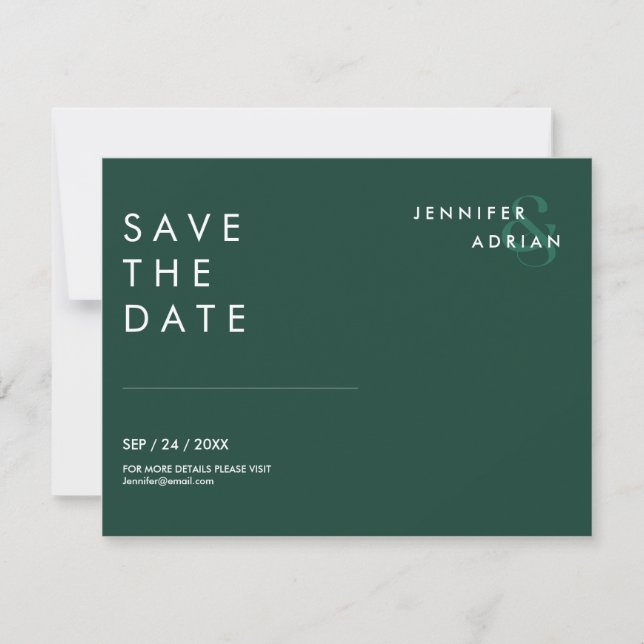 Minimal Wedding Save the Date Cards (Front)