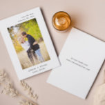 Minimal Wedding Save The Date Photo Card<br><div class="desc">A minimal save the date photo card. This wedding announcement card features simple minimal text with a photo. The photo is for placement purposes only and can be replaced with any photo of your choice. All text on the front and back of the card can be customised. The perfect save...</div>