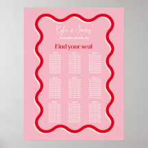 Minimal Wedding Seating Chart
