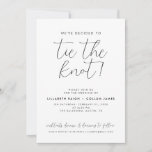 Minimal Wedding Tie the Knot intimate Simple Invitation<br><div class="desc">Invite your loved ones to your wedding with this elegant,  minimal,  wedding invitation featuring a photo on the backside. This invitation is a fillable template that totally customisable to your needs!</div>