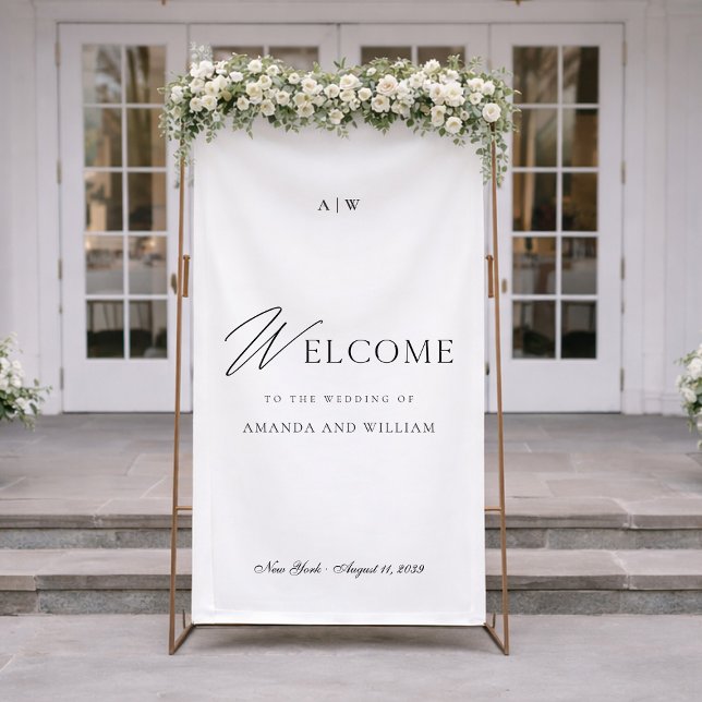 Minimal Wedding Welcome Sign with Script Font (Creator Uploaded)