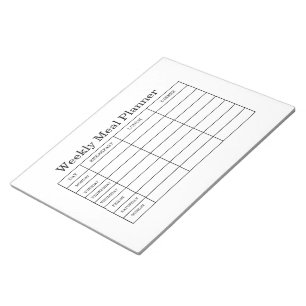 Minimal Weekly Meal Planner Notepad