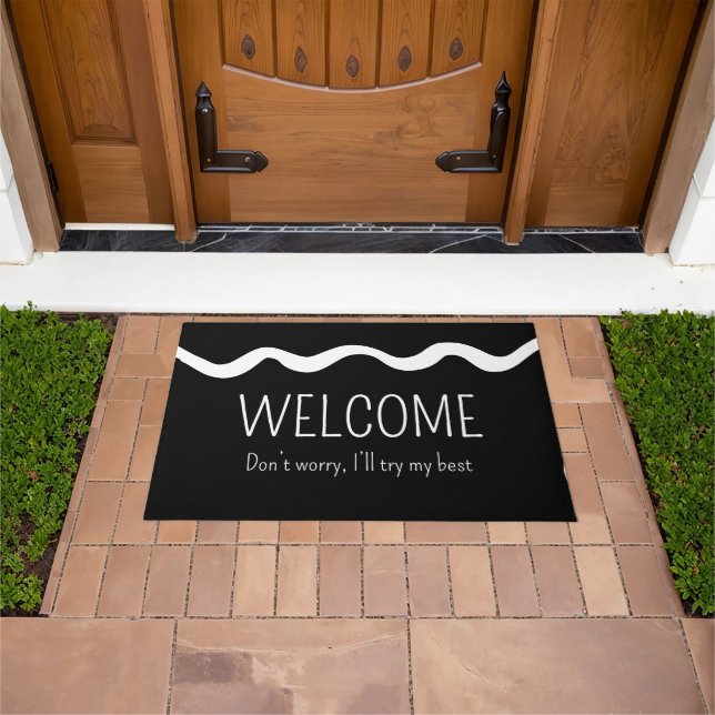 Minimal Welcome Funny Introvert Doormat (Outdoor)