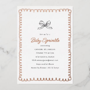 Minimal Whimsical Baby Sprinkle Shower Rose Gold