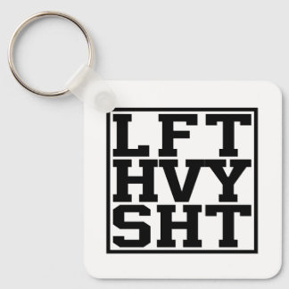 Minimal White Aesthetic Abstract Key Ring