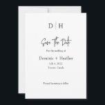Minimal White and Black Photo Save The Date<br><div class="desc">Made for you!</div>