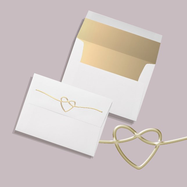 Minimal White and Gold Wedding Envelope (Creator Uploaded)
