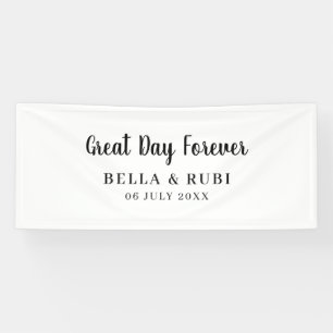 Minimal White   Clean Simple Wedding Design Banner