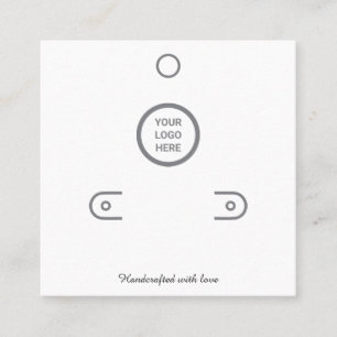 Minimal White Earrings Holder Jewellery Display Ca Calling Card