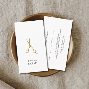 Minimal White Faux Gold Hair Stylist Appointment