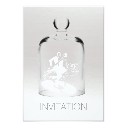Minimal White Gray Silver Ombre Glass Dancers Card