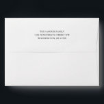 Minimal White Matching Bat Mitzvah Return Address Envelope<br><div class="desc">These Bat Mitzvah return address envelopes feature a clean,  minimalist layout designed to coordinate seamlessly with the matching invitation. Classic typography and a simple format create a polished,  timeless look for mailing your stationery. Personalise the family name and address to complete a cohesive Bat Mitzvah suite.</div>