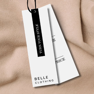 Minimal White Modern Business Hang tag