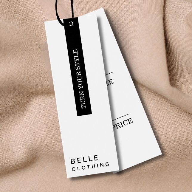 Minimal White Modern Business Hang tag (Creator Uploaded)