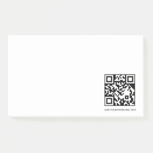 Minimal White QR Custom Text Note Design