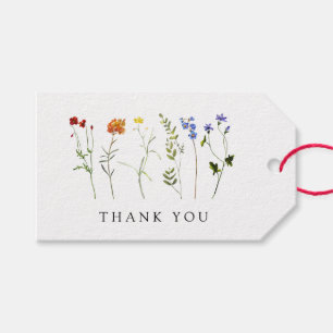 Minimal Wildflower LGBTQ Gay Pride Floral Wedding Gift Tags