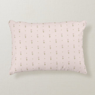 Minimal Wildflower Pattern with Dots Decorative Cushion
