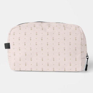 Minimal Wildflower Pattern with Dots Dopp Kit
