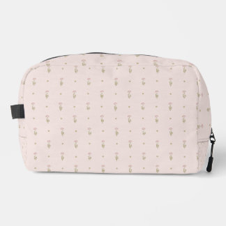 Minimal Wildflower Pattern with Dots Dopp Kit