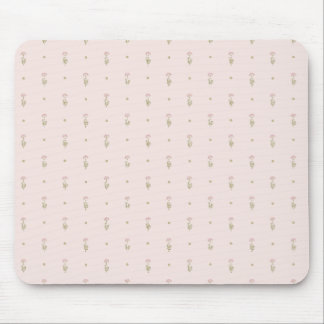 Minimal Wildflower Pattern with Dots Mouse Mat