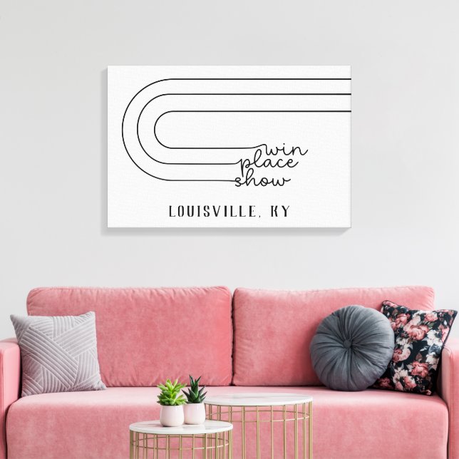 Minimal Win Place Show Horse Track Personalised Canvas Print (Insitu(LivingRoom))