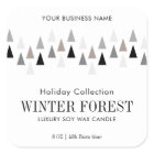 Minimal Winter Grey White Candle Label Packaging