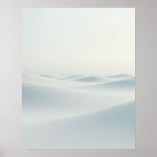 Minimal Winter Snow Landscape Art Print