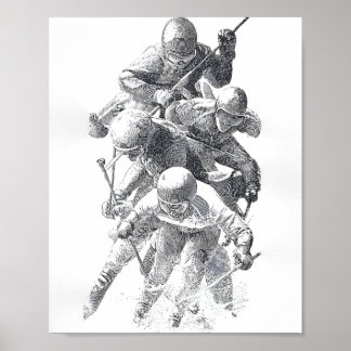Minimal Winter Sports Illustration – Alpine Ice Ga Poster