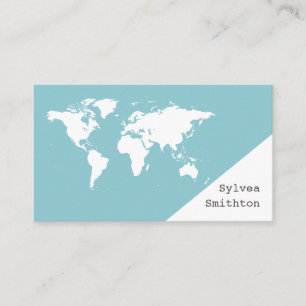 Minimal World Map U PICK ALL COLORS Business Card