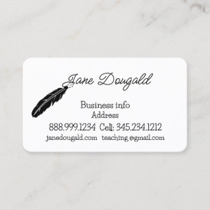 Minimal Writer, Legal, Teacher, Instructor Tutor Business Card