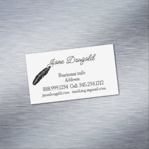 Minimal Writer, Legal, Teacher, Instructor Tutor Magnetic Business Card