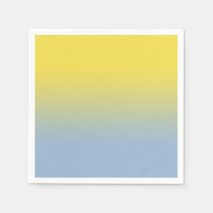 Minimal Yellow Light Blue Gradient Napkin