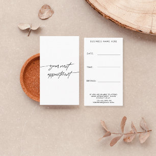 Minimal Your Next Appointment Handwritten Script