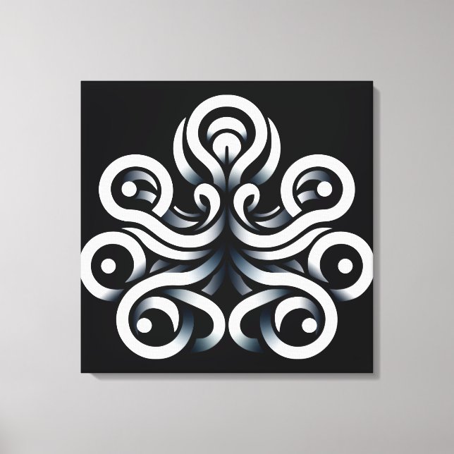 Minimal Zen Sacred Geometric Mandala Abstract Canvas Print (Front)