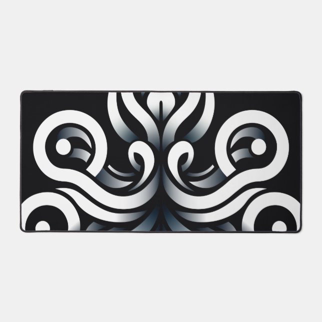 Minimal Zen Sacred Geometric Mandala Abstract Desk Mat (Front)