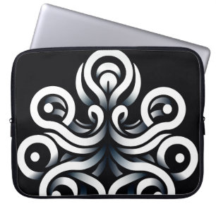 Minimal Zen Sacred Geometric Mandala Abstract Laptop Sleeve