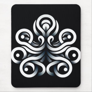 Minimal Zen Sacred Geometric Mandala Abstract Mouse Mat